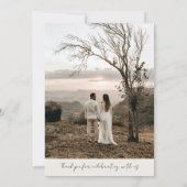 Kust Bali Strand Palm Trees Bruiloft Foto Bedankkaart (Achterkant)