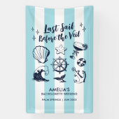 Kust Beach Bachelorette-feestje Laatste zeilstrepe Spandoek (Verticaal)