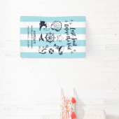 Kust Beach Bachelorette-feestje Laatste zeilstrepe Spandoek (Insitu)