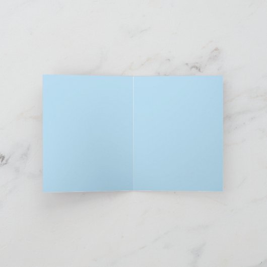 Kust Blauw en Wit Waterverf Bow Gepersonaliseerd Notitiekaartje (Binnen)