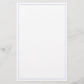 Kust Blauw en Witte Zeester Krans Monogram Briefpapier (Achterkant)