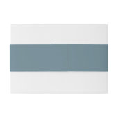 Kust Blauw met de Hand Getekende Monogram Trouwsch Uitnodigingen Wikkel (Achterkant Voorbeeld)