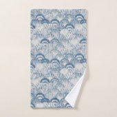 Kust Blauw Schelp Patroon Strand Bad Handdoek (Handdoek)