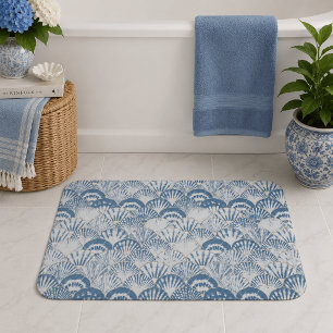 Kust Blauw Schelp Patroon Strand Badmat