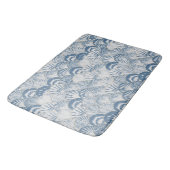 Kust Blauw Schelp Patroon Strand Badmat (Gekanteld)
