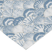Kust Blauw Schelp Patroon Strand Korte Tafelloper (Hoek)