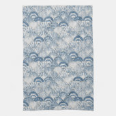 Kust Blauw Schelp Patroon Strand Theedoek (Verticaal)