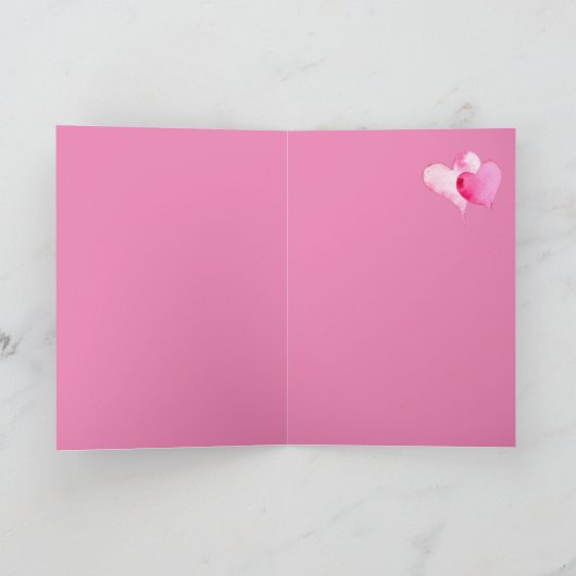 Kust Blauwe Krab Waterverf Strand Valentijnkaart Kaart (Binnen)