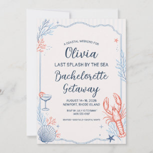 Kust Blauwe Kreeft Zeevruchten Bachelorette Kaart