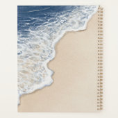 Kust Blauwe Oceaan Strand Zand Planner (Achterkant)