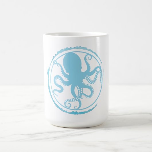 Kust Blauwe Octopus 2 Koffiemok (Center)