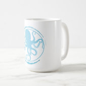 Kust Blauwe Octopus 2 Koffiemok (Voorkant rechts)