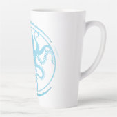Kust Blauwe Octopus 2 Latte Mok (Rechts)