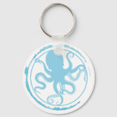 Kust Blauwe Octopus 2 Sleutelhanger (Voorkant)