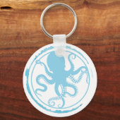 Kust Blauwe Octopus 2 Sleutelhanger (Voorkant)