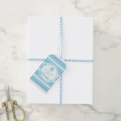 Kust Blauwe Octopus Cadeaulabel (Met Touw)
