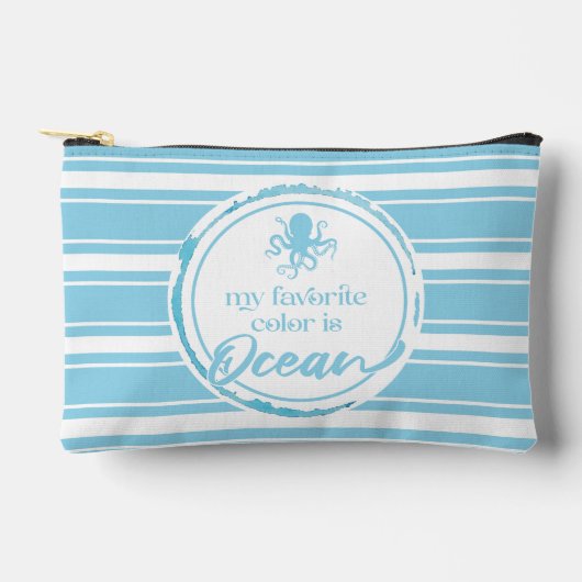 Kust Blauwe Octopus Etui (Voorkant)