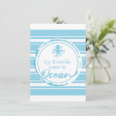 Kust Blauwe Octopus Kaart (Staand voorkant)
