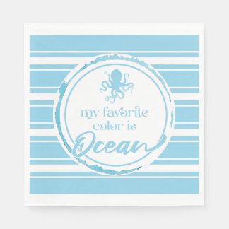 Kust Blauwe Octopus Servet