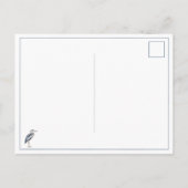 Kust Blauwe Reiger Vogel Briefkaart (Achterkant)