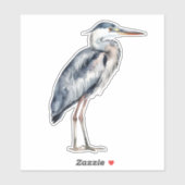 Kust Blauwe Reiger Vogel Sticker (Vel)