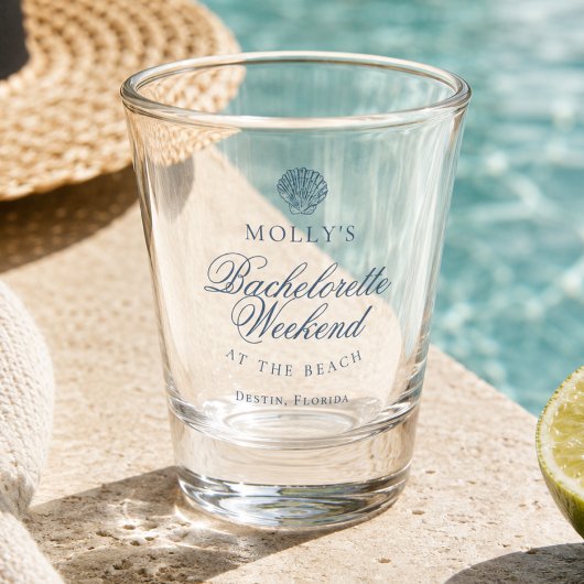 Kust Blauwe Schelp Hen Party Shot Glas