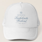 Kust Blauwe Schelp Hen Party Trucker Pet (Voorkant)