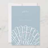Kust Blauwe Schelp Wensen Voor Baby Shower Spel (Achterkant)