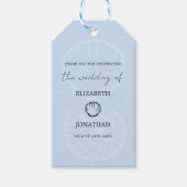 Kust Blauwe Schelpen Bruiloft Cadeaulabel (Voorkant)