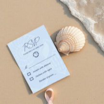 Kust Blauwe Schelpen Bruiloft