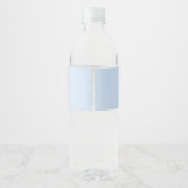Kust Blauwe Schelpen Bruiloft Waterfles Etiket (Achterkant)