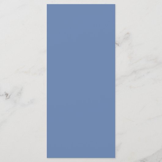 Kust Blauwe Strand Schelp Monogram Trouwen Menu (Achterkant)