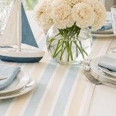 Kust Blauwe Streep Tafel Runner Strandhuis Tafel Medium Tafelloper