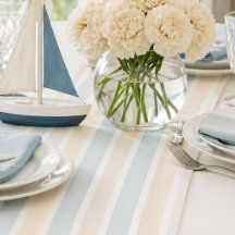 Kust Blauwe Streep Tafel Runner Strandhuis Tafel