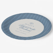 Kust Blauwe Streep Vrijgezellinnengroep Papieren Bordje (Gekanteld)