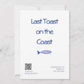 Kust Blauwe Vis Bachelorette Kaart (Achterkant)