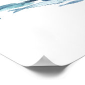 Kust Blauwe Vis Repetitie Diner Welkomstbord Poster (Hoek)