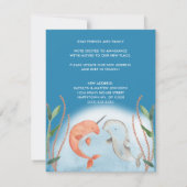 Kust Blauwe Walvis Nautilus Nieuw Adres Verhuizen Aankondiging (Achterkant)