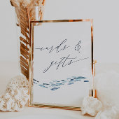 Kust Blauwe Waterverf Vis Kaarten & Geschenken Tek Poster