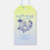 Kust Blauwe Zeemeermin Cowgirl Summer Party Cadeaulabel (Voorkant)