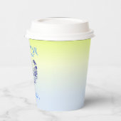 Kust Blauwe Zeemeermin Cowgirl Summer Party Papieren Bekers (Links)