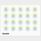 Kust Blauwe Zeemeermin Cowgirl Summer Party Ronde Sticker (Vel)