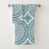 Kust Blauwgroen en Zand Oceaan-geïnspireerde Manda Bad Handdoek (Insitu)