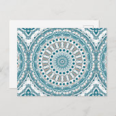 Kust Blauwgroen en Zand Oceaan-geïnspireerde Manda Briefkaart (Voorkant / Achterkant)