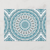 Kust Blauwgroen en Zand Oceaan-geïnspireerde Manda Briefkaart (Voorkant)