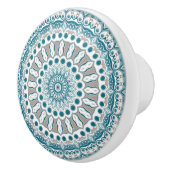 Kust Blauwgroen en Zand Oceaan-geïnspireerde Manda Keramische Knop (Rechts)