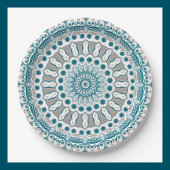 Kust Blauwgroen en Zand Oceaan-geïnspireerde Manda Papieren Bordje