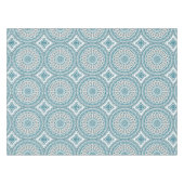 Kust Blauwgroen en Zand Oceaan-geïnspireerde Manda Tafelkleed (Voorkant (Horizontaal))