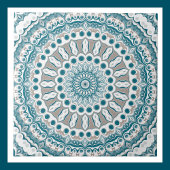 Kust Blauwgroen en Zand Oceaan-geïnspireerde Manda Tegeltje