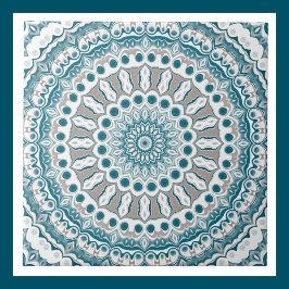 Kust Blauwgroen en Zand Oceaan-geïnspireerde Manda Tegeltje